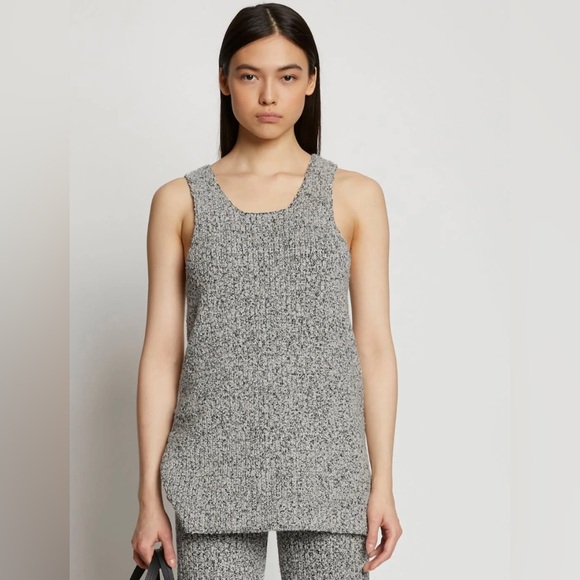 Proenza Schouler Melange Boucle Knit Tank size M grey black white BNWT - Picture 1 of 8